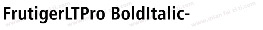 FrutigerLTPro BoldItalic字体转换